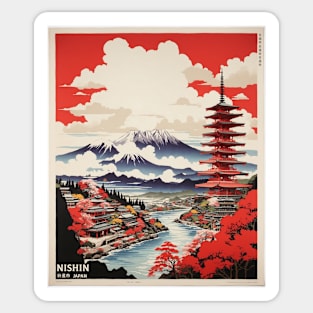 Nisshin Japan Vintage Poster Tourism Sticker